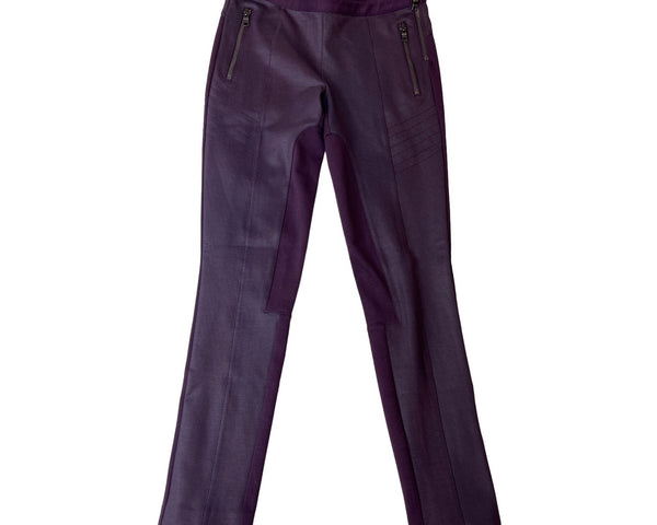 Armani Exchange Women's Dark Purple Slim Fit Stretchable Pants Sz 2