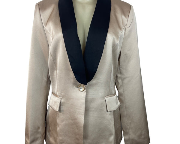 Modful Women's Tan Satin Blazer Sz XS - NWT
