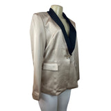 Modful Women's Tan Satin Blazer Sz XS - NWT