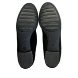 Sesto Meucci Black Suede With Beaded Fringe Embellishment Loafers Sz 7.5 N