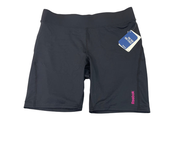 Reebok Womens Black Activewear Compression Shorts Size L - New
