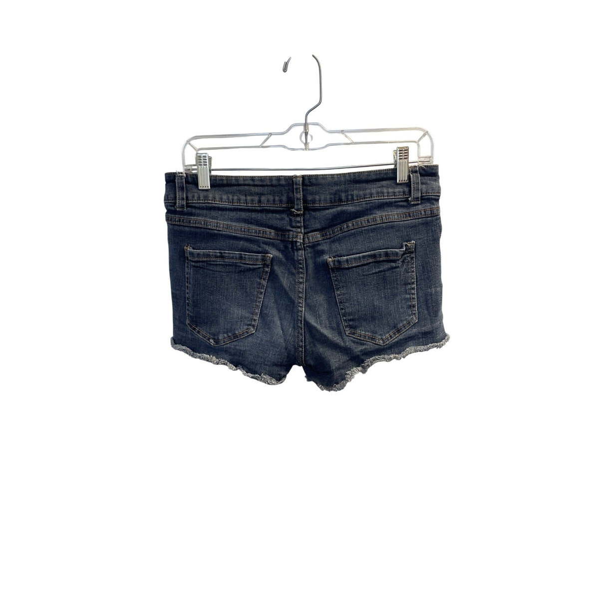 Forever 21 Womens Distressed Denim Shorts Red Bandana Accent Pockets Comfortable Size 29