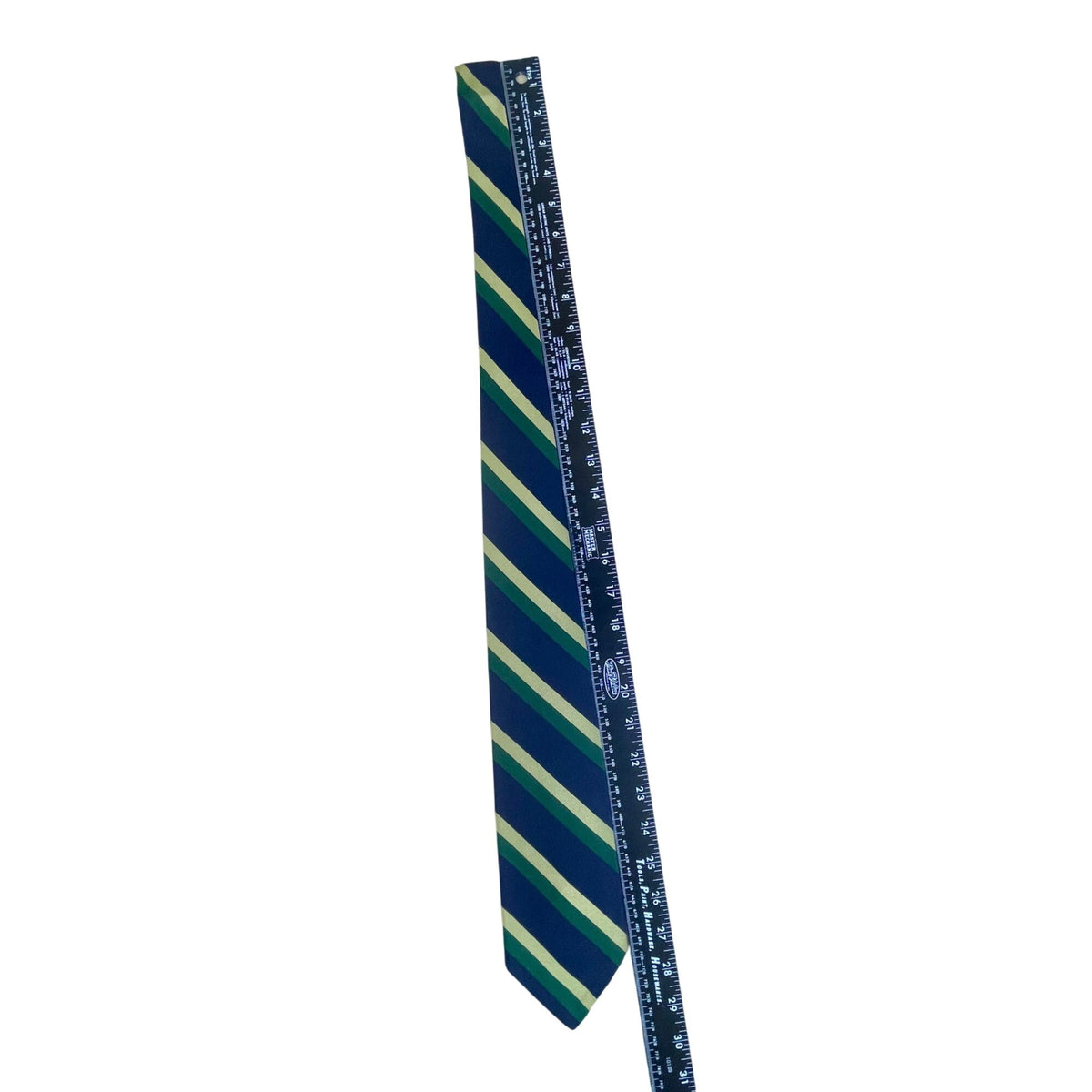 Vintage Brooks Brothers Blue & Green Striped Silk Tie Classic Design