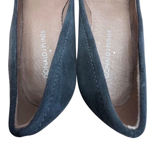 Donald J Pliner Women’s Charcoal Kid Suede Jevi Ks Pumps Size 6.5M