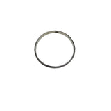 Floral Engraved Womens Silver-Tone Metal Bangle Bracelet Elegant Design