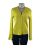 Ralph Lauren Womens Yellow Cotton & Nylon Cable Knit Cardigan Sweater Size S