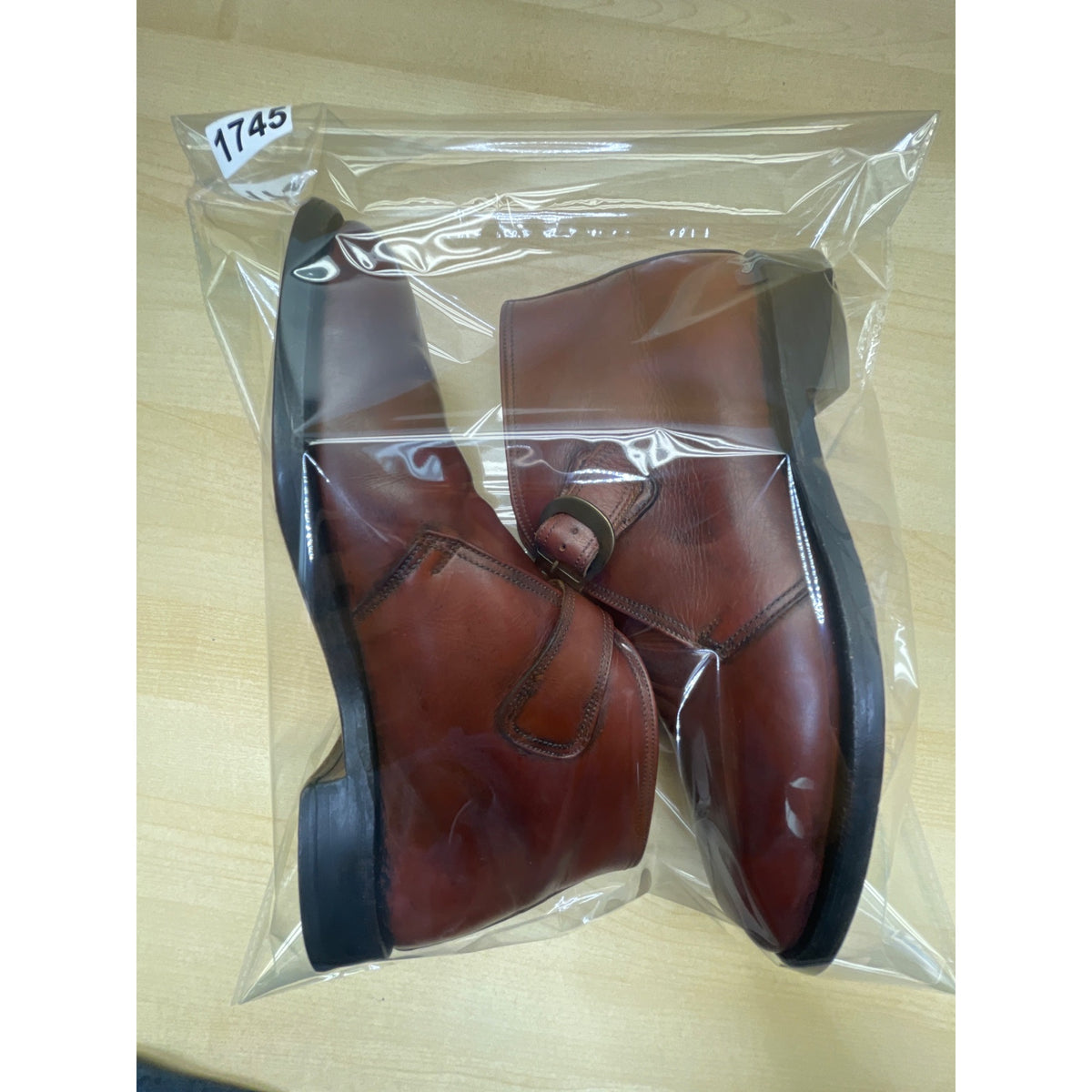 Barris Ltd Men’s Brown Leather Monk Strap Imperial Grade Ankle Boots Size 8