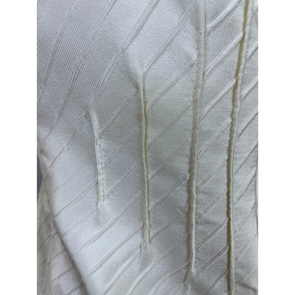 Armani Women’s Ivory Diagonal Stripe Satin-Like Blazer Sz 8