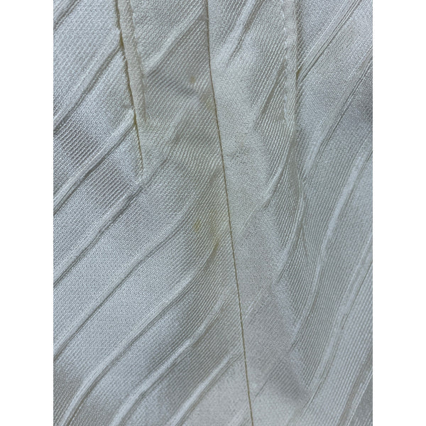 Armani Women’s Ivory Diagonal Stripe Satin-Like Blazer Sz 8