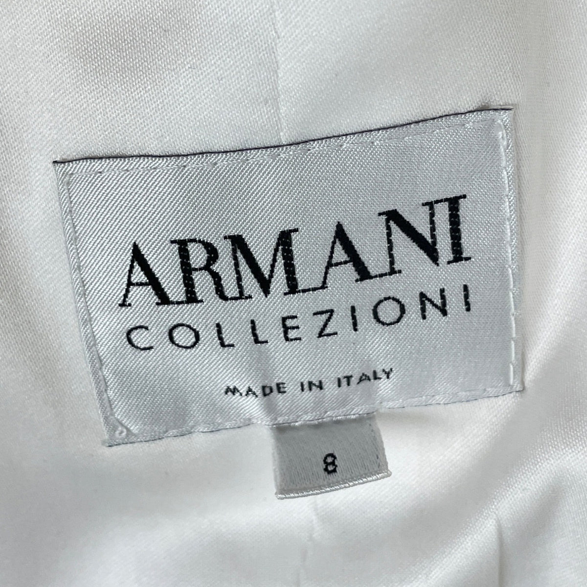 Armani Women’s Ivory Diagonal Stripe Satin-Like Blazer Sz 8