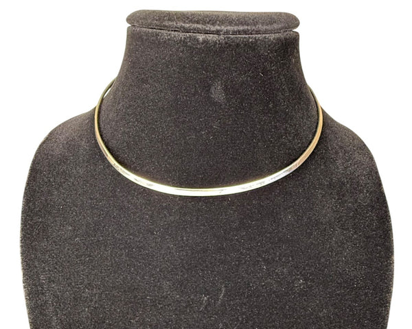 Mexican Sterling Silver 925 Women’s Silver Tone Choker Necklace Minimalist Style