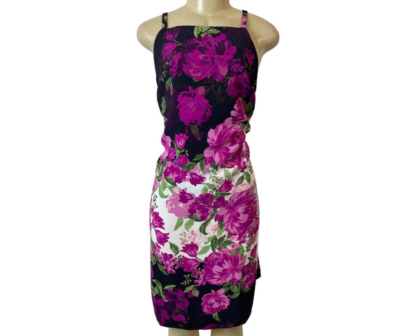 Alfani Women's Purple Stretchable Bodycon Sleeveless Flowery Dress Sz 18W - NWT