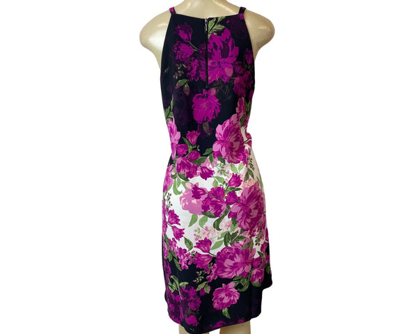 Alfani Women's Purple Stretchable Bodycon Sleeveless Flowery Dress Sz 18W - NWT