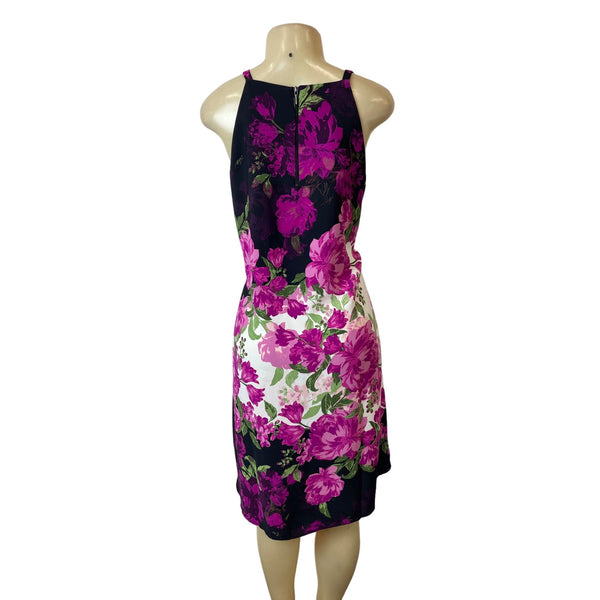 Alfani Women's Purple Stretchable Bodycon Sleeveless Flowery Dress Sz 18W  - NWT