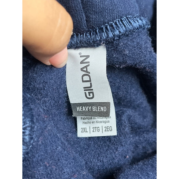 Gildan Mens Navy Cotton Blend Syracuse Hoodie Sweatshirt Snoopy Graphic Size 2XL