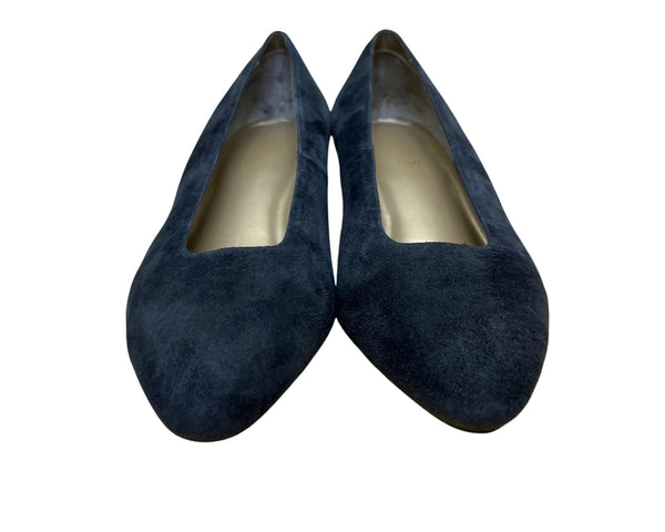 Karen Scott Women’s Navy Leather Block Ellen I Heel Pumps Size 9C