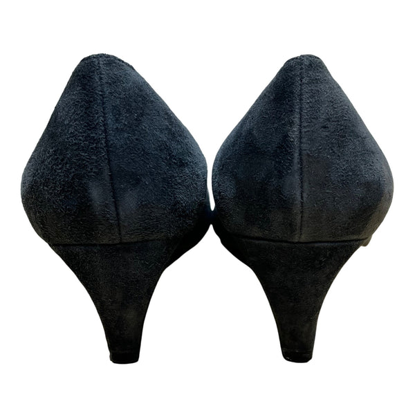 Karen Scott Women’s Navy Leather Block Ellen I Heel Pumps Size 9C