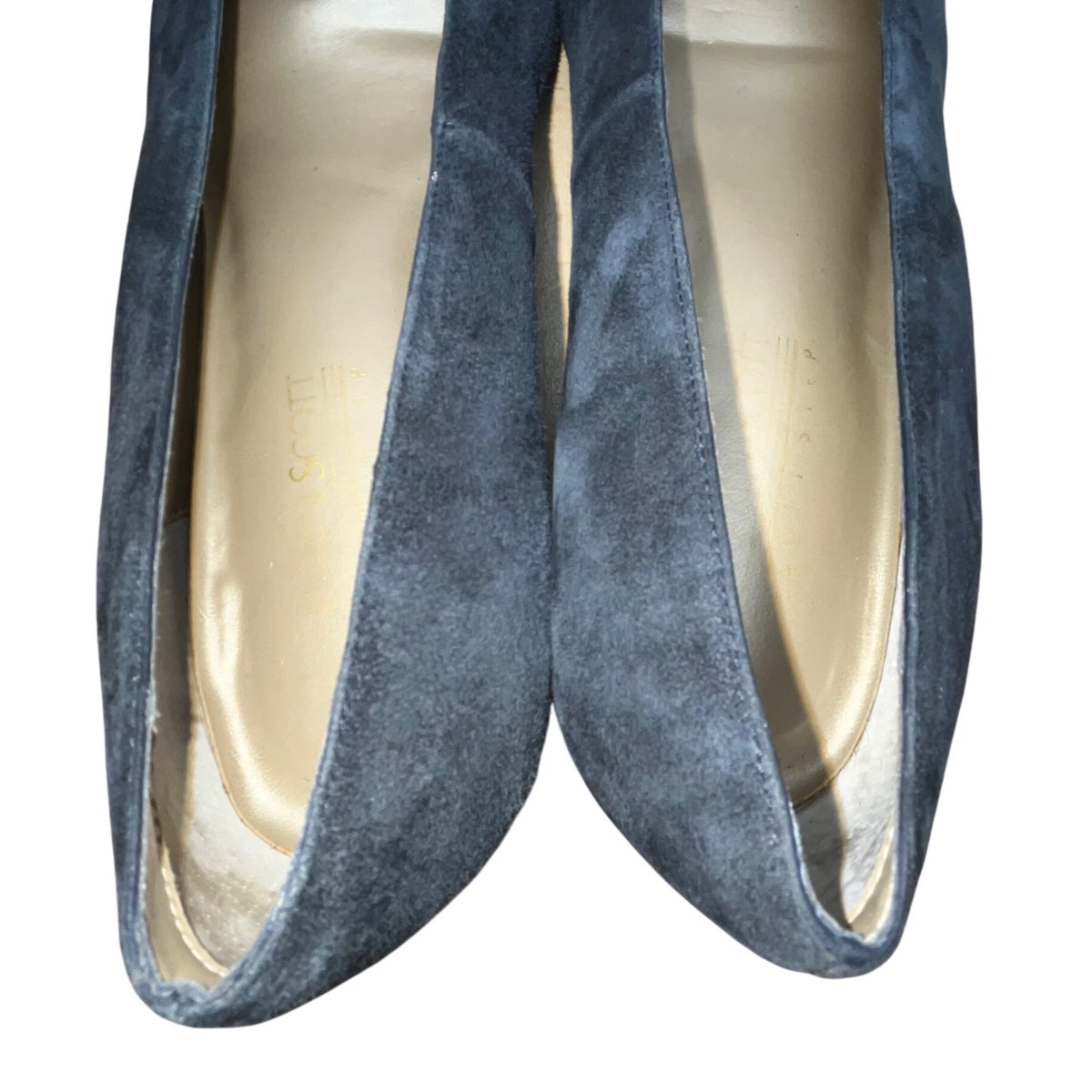 Karen Scott Women’s Navy Leather Block Ellen I Heel Pumps Size 9C