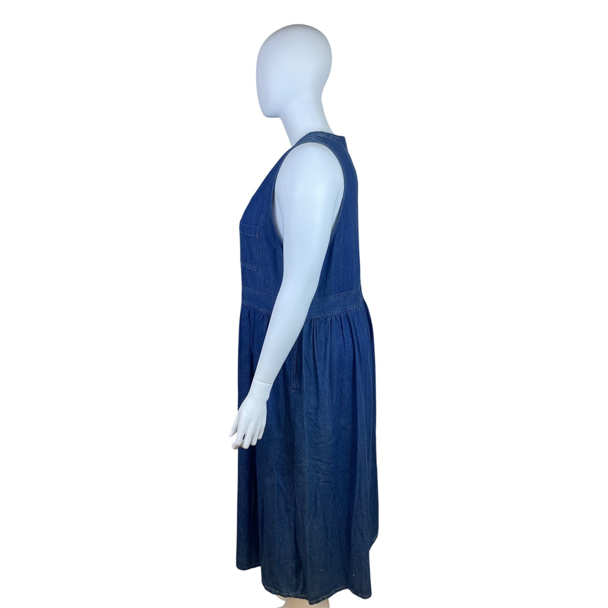 Koret City Blue Women’s Blue Denim Sleeveless Maxi Dress Relaxed Sz 22W - New
