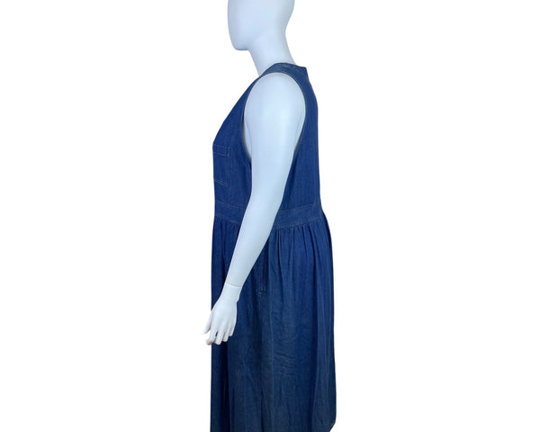 Koret City Blue Women’s Blue Denim Sleeveless Maxi Dress Relaxed Sz 22W - New