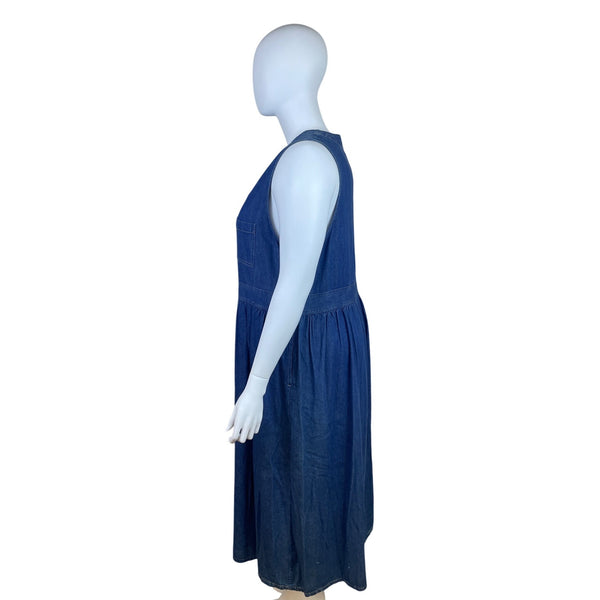 Koret City Blue Women’s Blue Denim Sleeveless Maxi Dress Relaxed Sz 22W - New