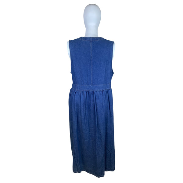 Koret City Blue Women’s Blue Denim Sleeveless Maxi Dress Relaxed Sz 22W - New