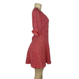 Lulus Red & White Polka Dot Button-Front Mini Dress Size L - New