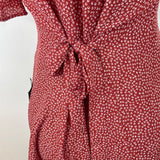 Lulus Red & White Polka Dot Button-Front Mini Dress Size L - New