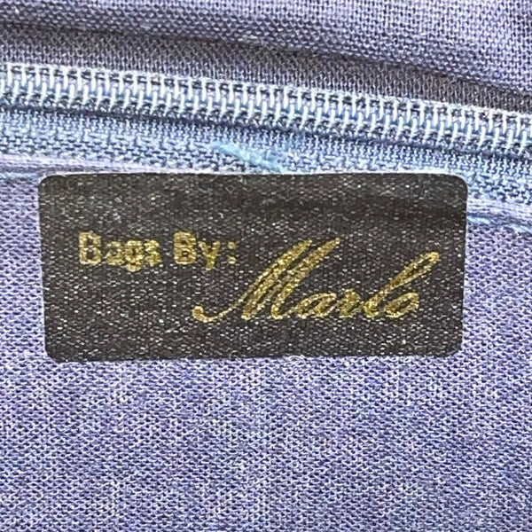 Bags By Marlo Women’s Navy Blue Beaded With Gold Metal Handles Evening Handbag