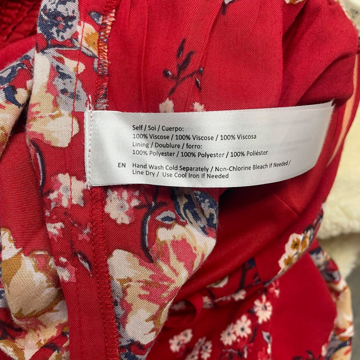 Band Of Gypsies Womens Red Floral Lace-Up Maxi Dress Off Shoulder Sz M - New