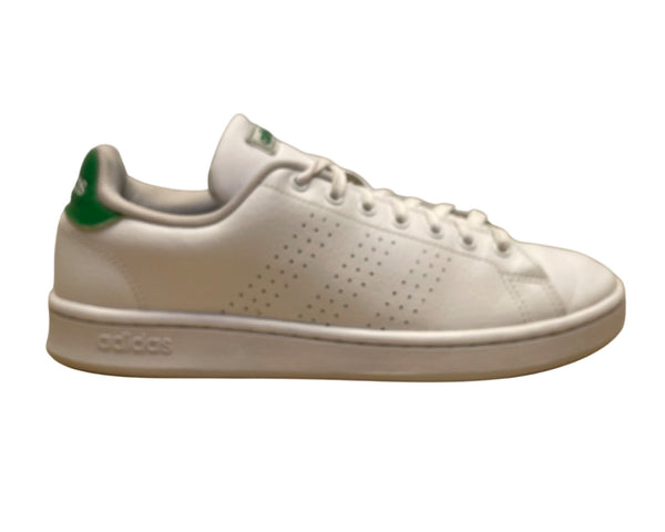 Adidas Men's White/Green Cloudfoam Comfort Advantage 2.0 Sneakers Size 8.5