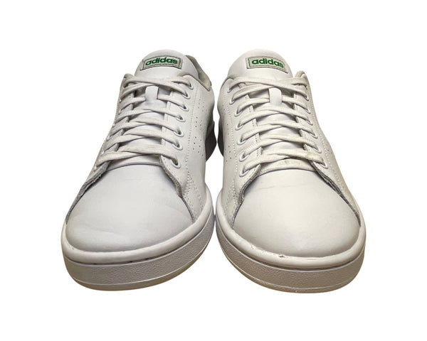 Adidas Men's White/Green Cloudfoam Comfort Advantage 2.0 Sneakers Size 8.5