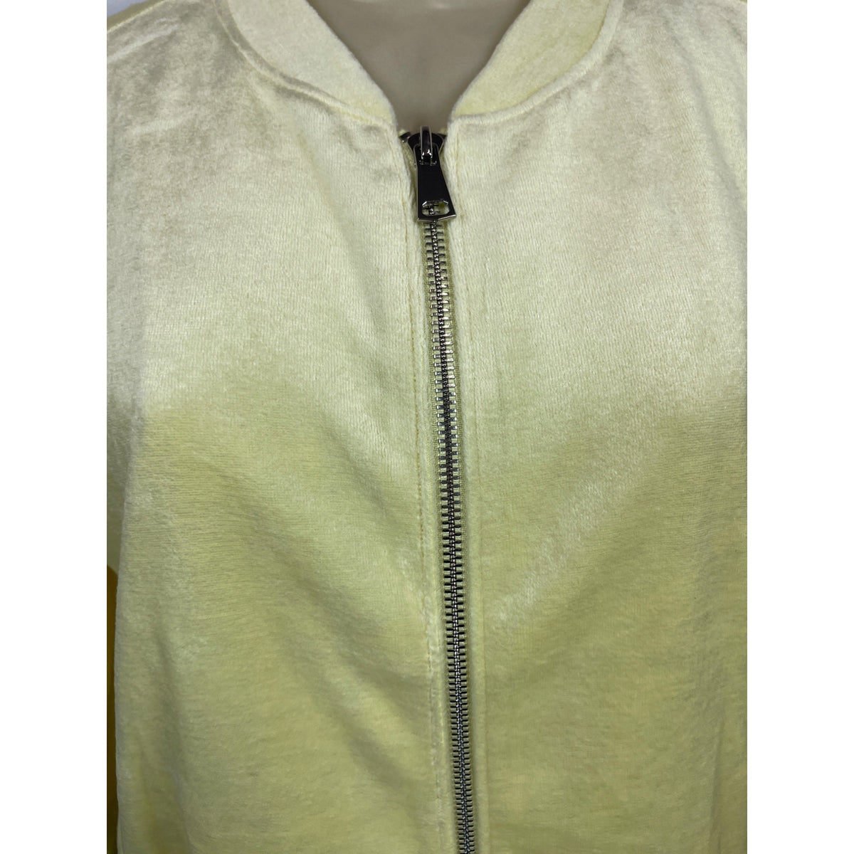 Generation Love Women's Yellow Revolve Blair Bomber Puff Sleeves Sweater Sz L - NWT