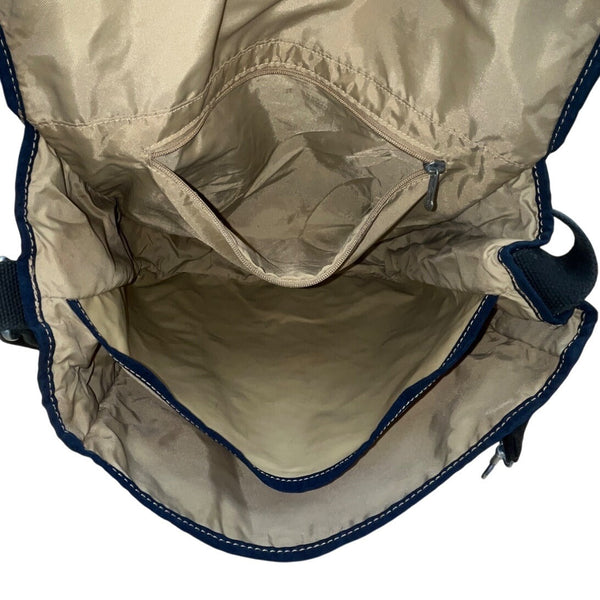 Kipling Navy Blue Nylon With Adjustable Strap Zippered Expandable Crossbody Bag