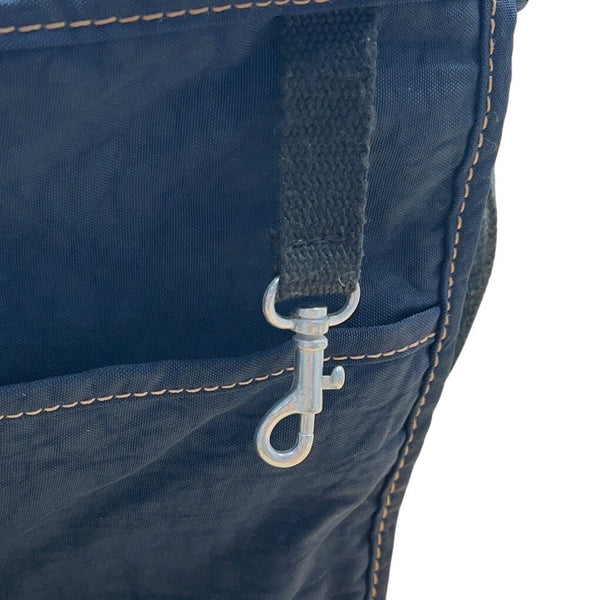 Kipling Navy Blue Nylon With Adjustable Strap Zippered Expandable Crossbody Bag