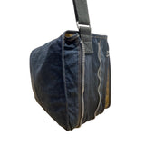 Kipling Navy Blue Nylon With Adjustable Strap Zippered Expandable Crossbody Bag