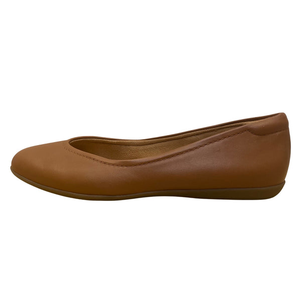 Naturalizer Women’s Brown Leather Cushioned Slip-On Vivienne Ballet Flats Sz 10M