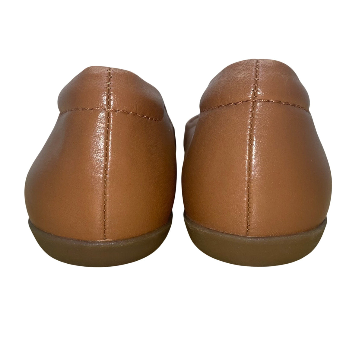 Naturalizer Women’s Brown Leather Cushioned Slip-On Vivienne Ballet Flats Sz 10M