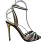 Giorgio Women’s Argento & Antracite Strappy Stiletto Heel Sandals Sz 8 US