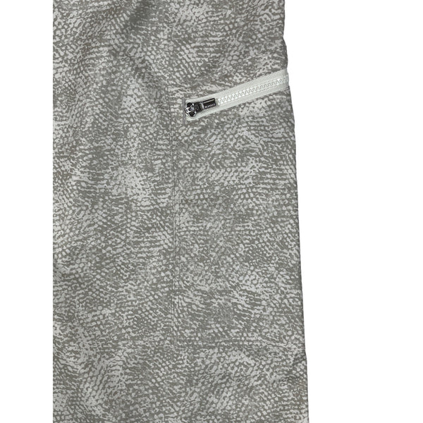 Athleta Venture Printed Pant Sz 12 Gray Jogger Drawstring Zip Pockets - New