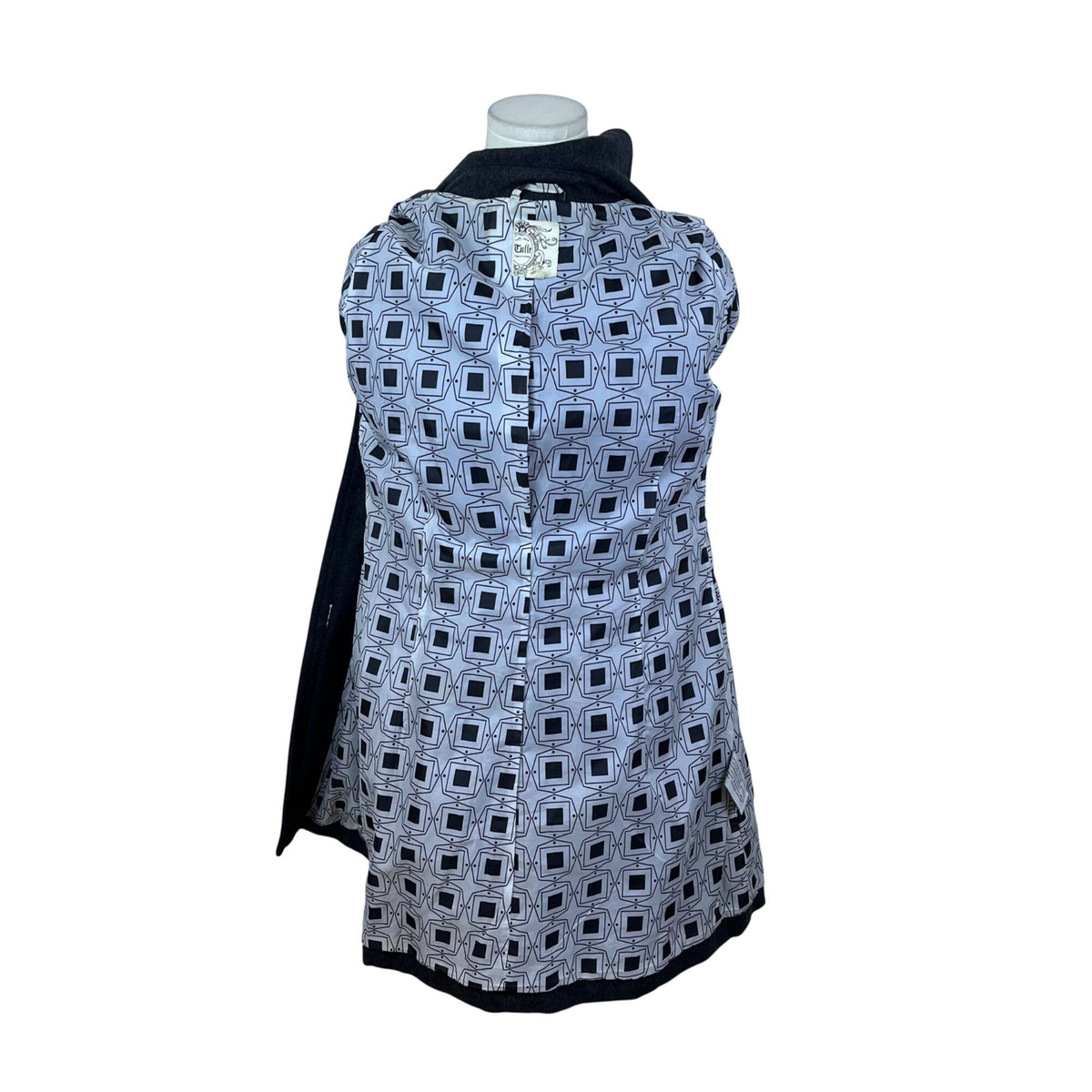 Anthropologie Tulle Women's Charcoal Wool Blend Button Front Coat Sz L