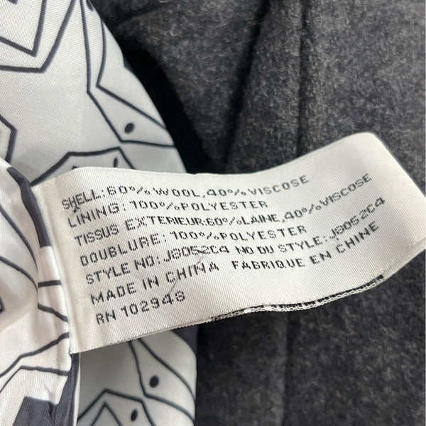 Anthropologie Tulle Women's Charcoal Wool Blend Button Front Coat Sz L