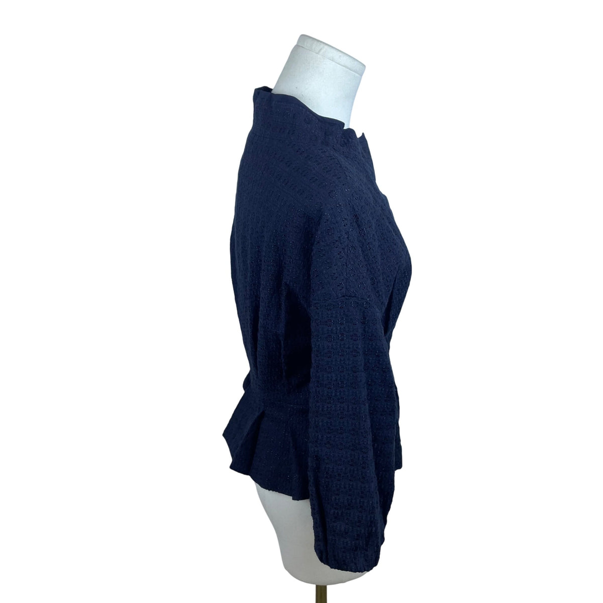 Time Postmodern Women's Navy Textured Jacket Elegant Style