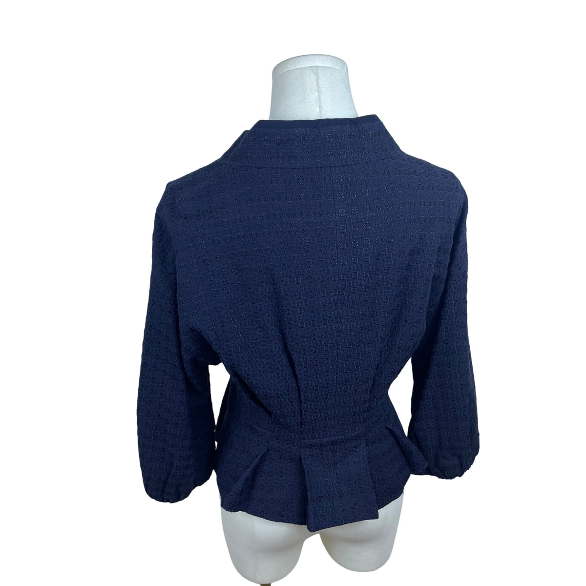 Time Postmodern Women's Navy Textured Jacket Elegant Style