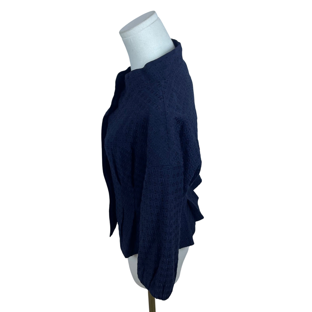 Time Postmodern Women's Navy Textured Jacket Elegant Style