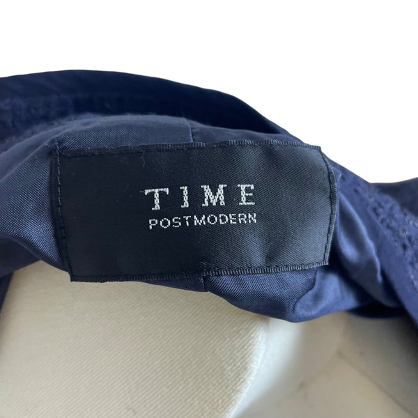 Time Postmodern Women's Navy Textured Jacket Elegant Style