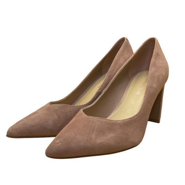 Marc Fisher Women’s Rose Suede Pointed Toe Caitlin Block Heel Pumps Size 7.5
