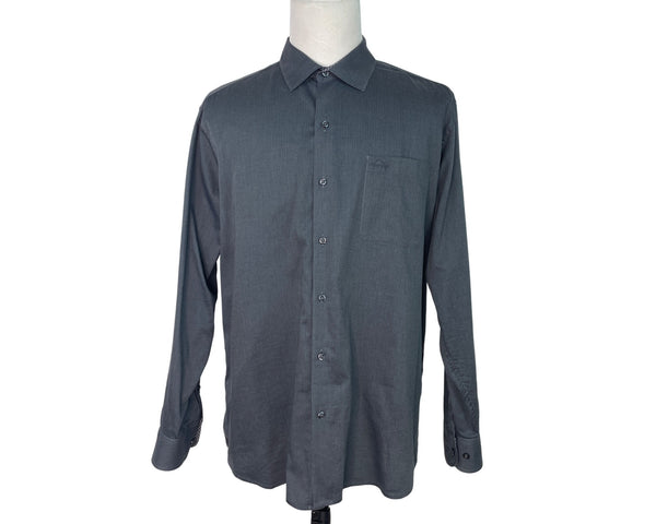 Tommy Bahama  Mens Gray Long-Sleeve Button-Up Shirt With Pocket Size L