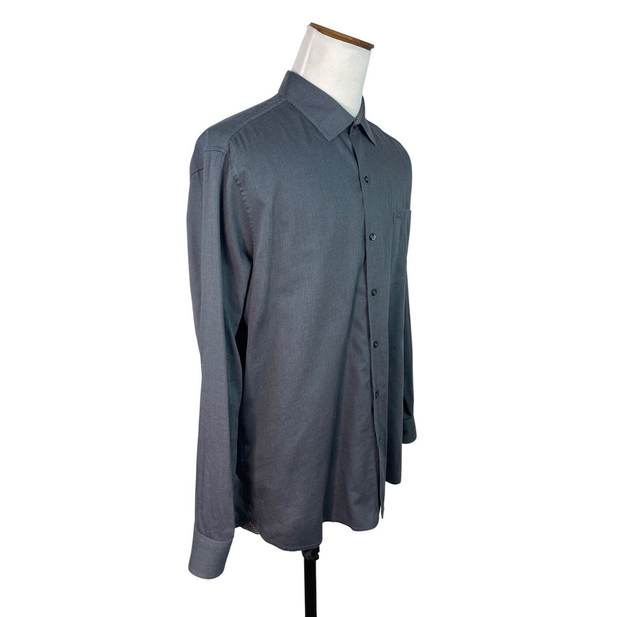 Tommy Bahama  Mens Gray Long-Sleeve Button-Up Shirt With Pocket Size L