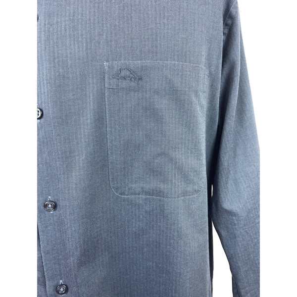 Tommy Bahama  Mens Gray Long-Sleeve Button-Up Shirt With Pocket Size L